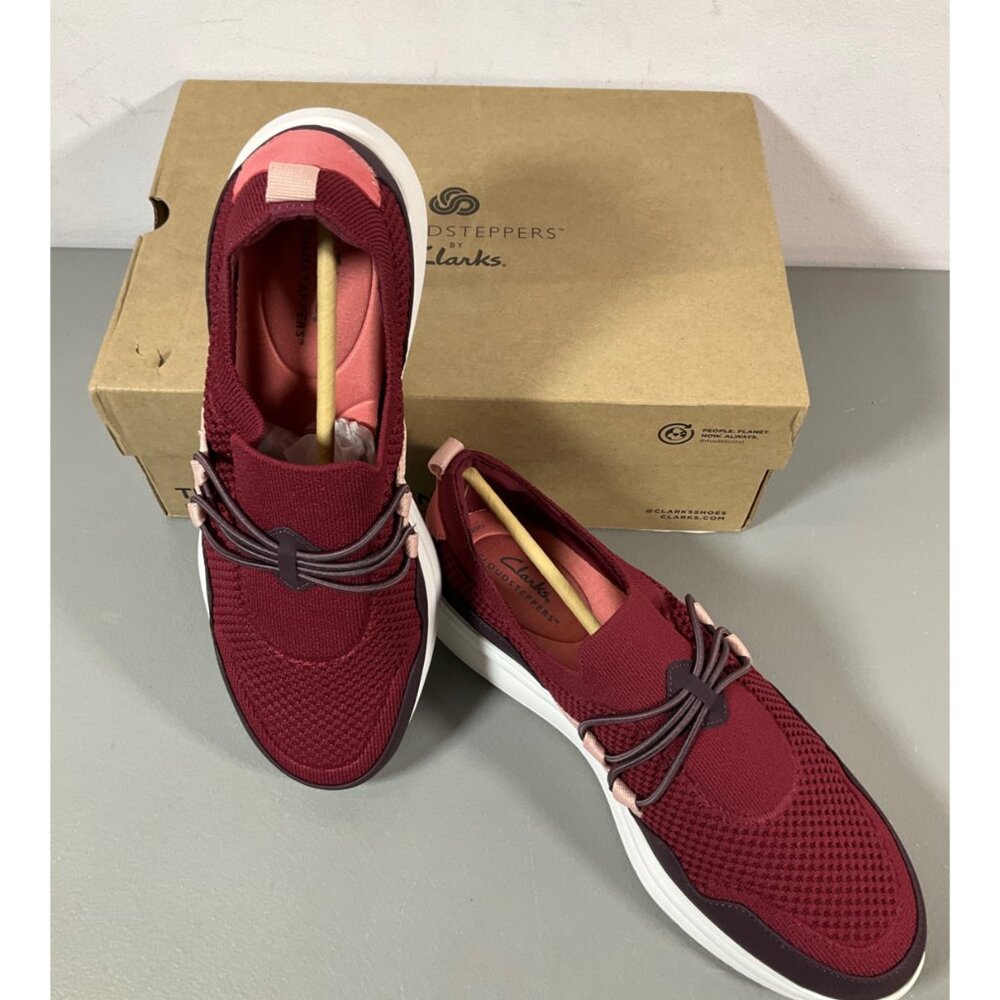 Clarks Ezera Run Women's Athletic Sneakers, Burgundy - Comfort & Style - Picture 6 of 12
